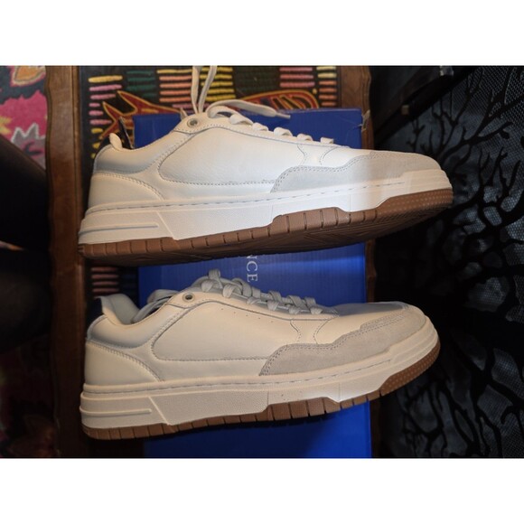 Vince Camuto VY Pieter Sneakers Mens 10 White Leather Nubuck Gum Sole Casual NIB main image 8